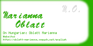 marianna oblatt business card